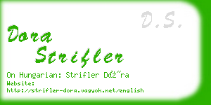 dora strifler business card